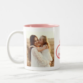 Caneca De Café Em Dois Tons Melhor mãe Dia de as mães fotográfico moderno