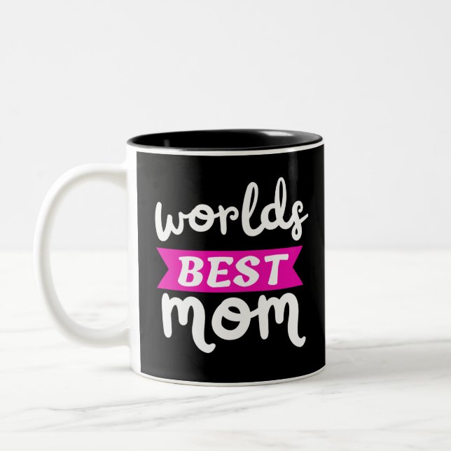 Caneca De Café Em Dois Tons melhor mãe do mundo (Esquerda)
