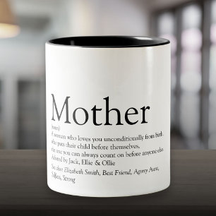 Caneca De Café Em Dois Tons Melhor Mãe do Mundo, Mãe, Definição Mãe
