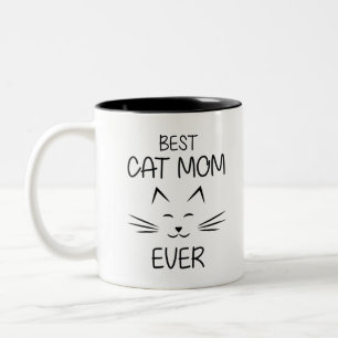 CANECA DE CAFÉ EM DOIS TONS MELHOR MÃE GATO DE TODOS OS MOMENTOS