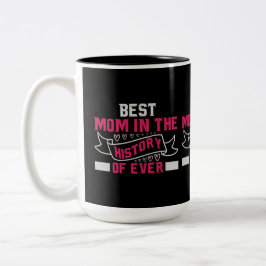Caneca De Café Em Dois Tons Melhor Mãe na História do Espaço Estrelas Café