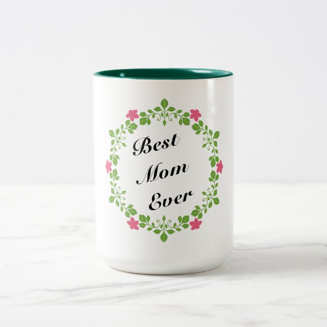 Caneca De Café Em Dois Tons Melhor Mãe Nunca (Centro)