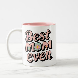 Caneca De Café Em Dois Tons Melhor Mãe Nunca