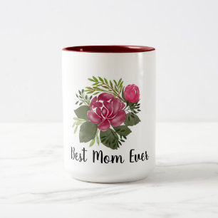 Caneca De Café Em Dois Tons Melhor Mãe Nunca