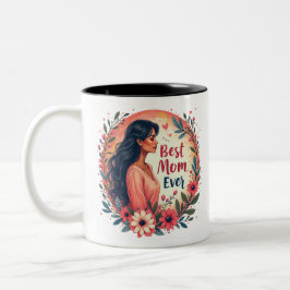 Caneca De Café Em Dois Tons Melhor Mãe Nunca