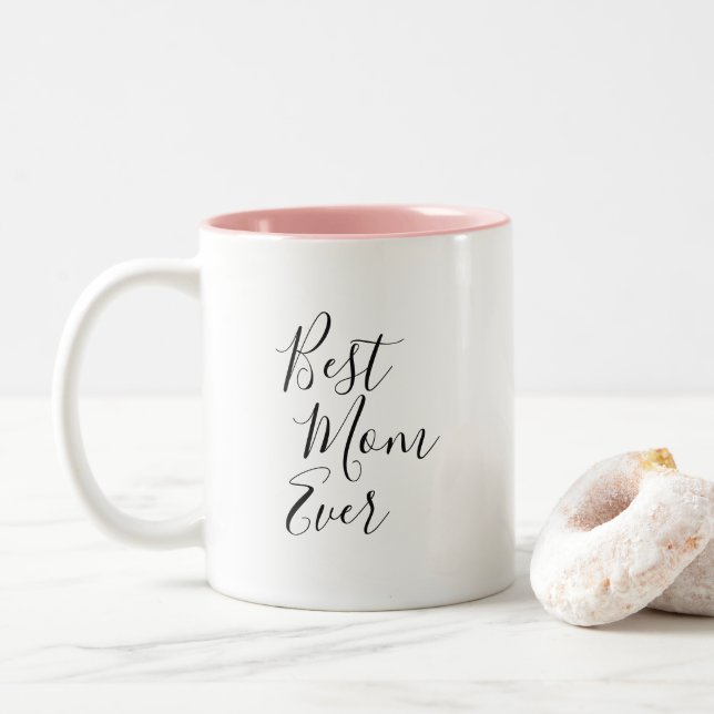 Caneca De Café Em Dois Tons Melhor Mãe Nunca | DIA DE AS MÃES (Com Donut)