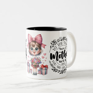 Caneca De Café Em Dois Tons Melhor Mãe Nunca Mug