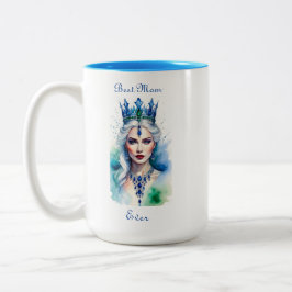 Caneca De Café Em Dois Tons Melhor Mãe Nunca Rainha
