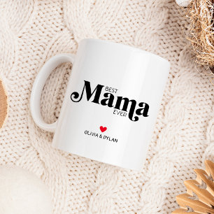 Caneca De Café Em Dois Tons Melhor Mamãe Já Personalizada