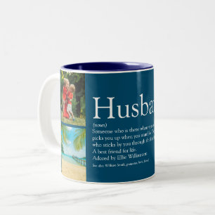 Caneca De Café Em Dois Tons Melhor Marido de Todos os Tempos Definição 4 Colag