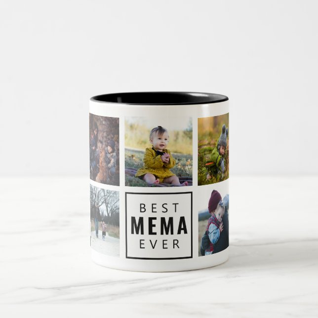 Caneca De Café Em Dois Tons Melhor MEMA já Personalizada Mug de Fotografia (Centro)