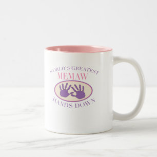 Caneca De Café Em Dois Tons Melhor Memaw Sem Dúvida Camiseta