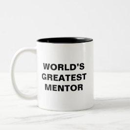 Caneca De Café Em Dois Tons Melhor Mentor do Mundo Obrigado Professor