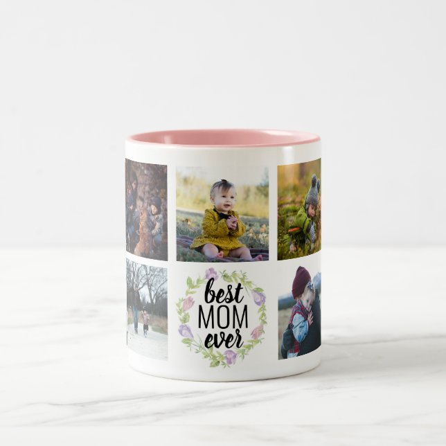 Caneca De Café Em Dois Tons Melhor Mudança Personalizada de Fotos do MOM (Centro)