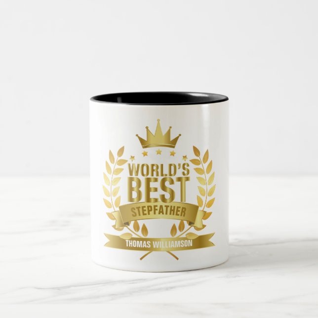 Caneca De Café Em Dois Tons Melhor Padrasto do Mundo (Centro)