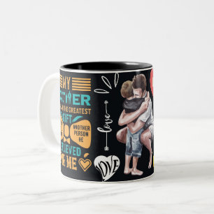 Caneca De Café Em Dois Tons Melhor Pai Amo Pai, Dia dos Pais, Presente para o