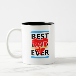 Caneca De Café Em Dois Tons Melhor Pai da galáxia de todos os tempos