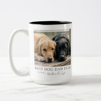 Caneca De Café Em Dois Tons Melhor Pai de Cachorro do Mundo Foto Dupla Face