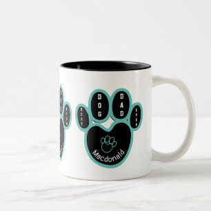 Caneca De Café Em Dois Tons MELHOR PAI DE CACHORRO Personalizado NUNCA