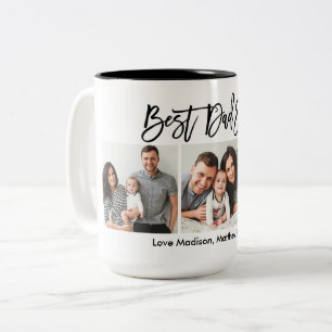 Caneca De Café Em Dois Tons Melhor Pai de Fotografia do Script 3 do Pincel Mod