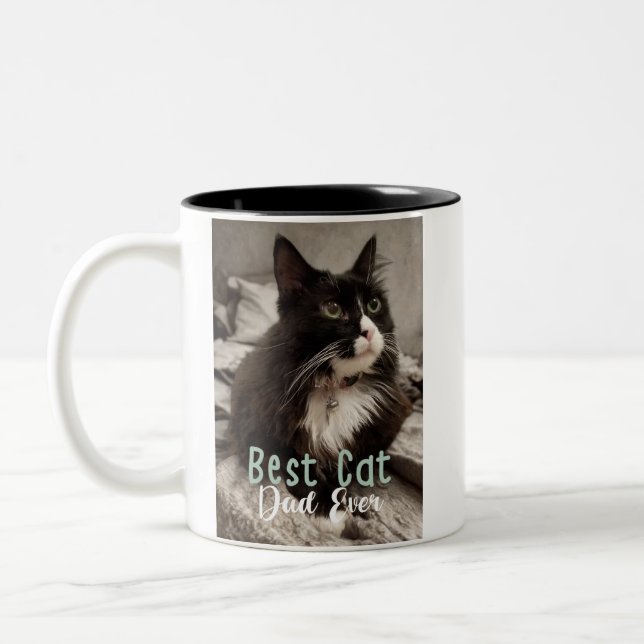 Caneca De Café Em Dois Tons Melhor Pai de Gato de Todos (Esquerda)