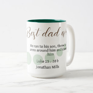Caneca De Café Em Dois Tons Melhor Pai De Luke 15:20 Melhor Pai