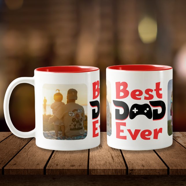 Caneca De Café Em Dois Tons Melhor Pai De Pai De Jogador (Criador carregado)