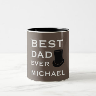 Caneca De Café Em Dois Tons Melhor Pai De Sempre Com Alta Hat De Alta Hat