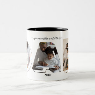 Caneca De Café Em Dois Tons Melhor pai de todos Dia dos Pais 3 Fotos Colagem P