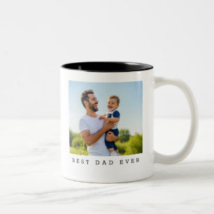 Caneca De Café Em Dois Tons Melhor Pai de Todos Foto Completa Personalizada Du