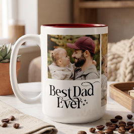 Caneca De Café Em Dois Tons Melhor Pai de Todos Foto Personalizada