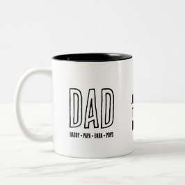 Caneca De Café Em Dois Tons MELHOR PAI DE TODOS Nomes Personalizados Dia dos P
