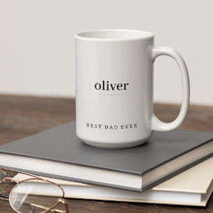 Caneca De Café Em Dois Tons Melhor Pai de Todos Personalizado Minimalista Mode