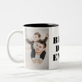Caneca De Café Em Dois Tons Melhor Pai do Mundo com Tipografia Negrito 2 Foto 