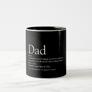 Caneca De Café Em Dois Tons Melhor Pai do Mundo Definição Preto