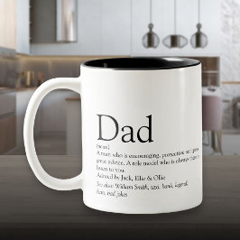 Caneca De Café Em Dois Tons Melhor Pai do Mundo Papai Definção Divertida