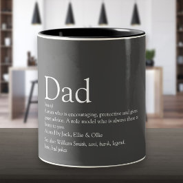 Caneca De Café Em Dois Tons Melhor Pai do Mundo, Papai, Definição de Pai