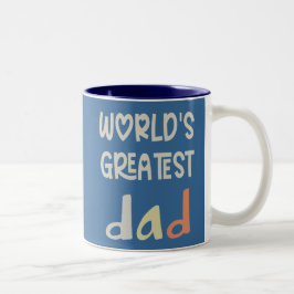 Caneca De Café Em Dois Tons Melhor Pai do Mundo | Presente do Dia dos Pais