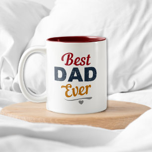 Caneca De Café Em Dois Tons Melhor Pai do Mundo   Presente do Dia dos Pais par