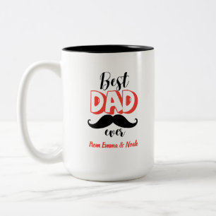 Caneca De Café Em Dois Tons Melhor Pai do Mundo Presente Personalizado para o 