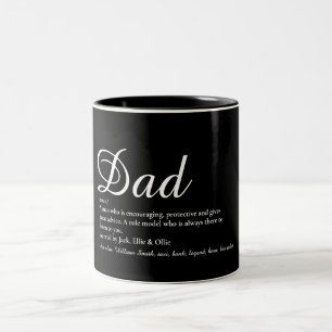 Caneca De Café Em Dois Tons Melhor Pai, Papai, Pai de Todos os Tempos Definiçã