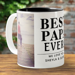 Caneca De Café Em Dois Tons Melhor Papai de Todos os Tempos Moderno Dia dos Pa