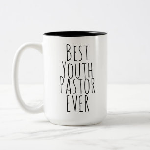 Caneca De Café Em Dois Tons Melhor Pastor de Jovens de Todos os Tempos Prese