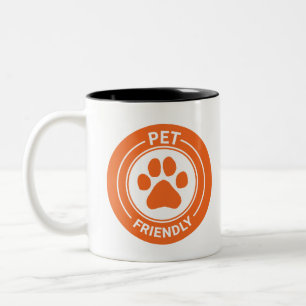 Caneca De Café Em Dois Tons Melhor Pata Desenhada Amiga de Pet - Laranja