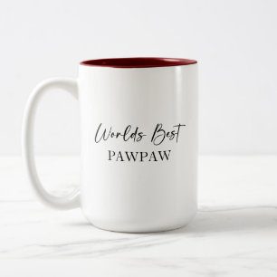 Caneca De Café Em Dois Tons Melhor Paw do Mundo e Mug Personalizado Mais Amado