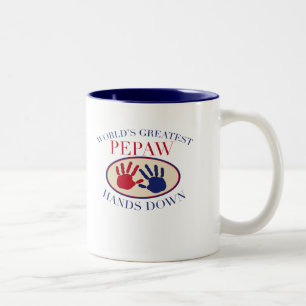 Caneca De Café Em Dois Tons Melhor Pepaw Sem Dúvida