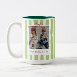 Caneca De Café Em Dois Tons Melhor presente de aniversário da tia personalizad