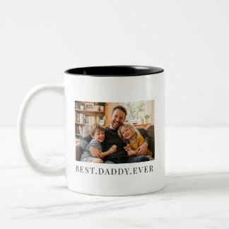 Caneca De Café Em Dois Tons Melhor Presente de Papai de Sempre Foto Dupla Face