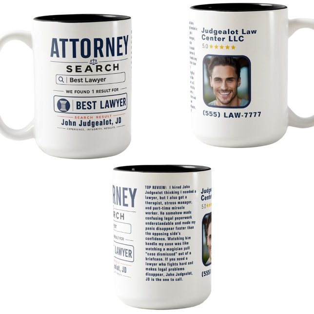 Caneca De Café Em Dois Tons Melhor Presente para Advogado (Criador carregado)