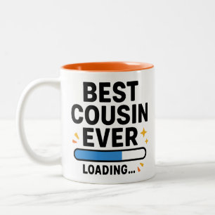 Caneca De Café Em Dois Tons Melhor Primo de Todos Carregando 